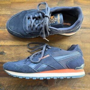 Reebok Navy and Orange Athletic Shoes